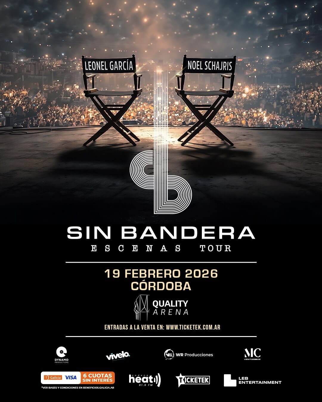Noel Schajris Sin Bandera Córdoba Febrero 2026